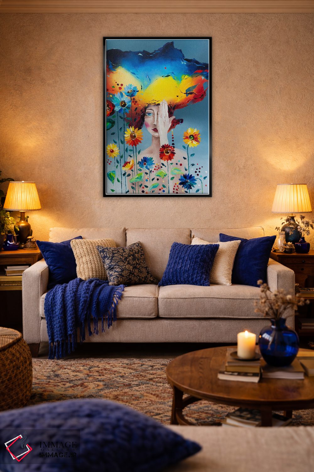 تابلو دکوراتیو من زنده ام اثر کوپتسووا آرت - D5B