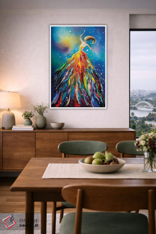 تابلو دکوراتیو رقص در فضا اثر کوپتسووا آرت - D6W