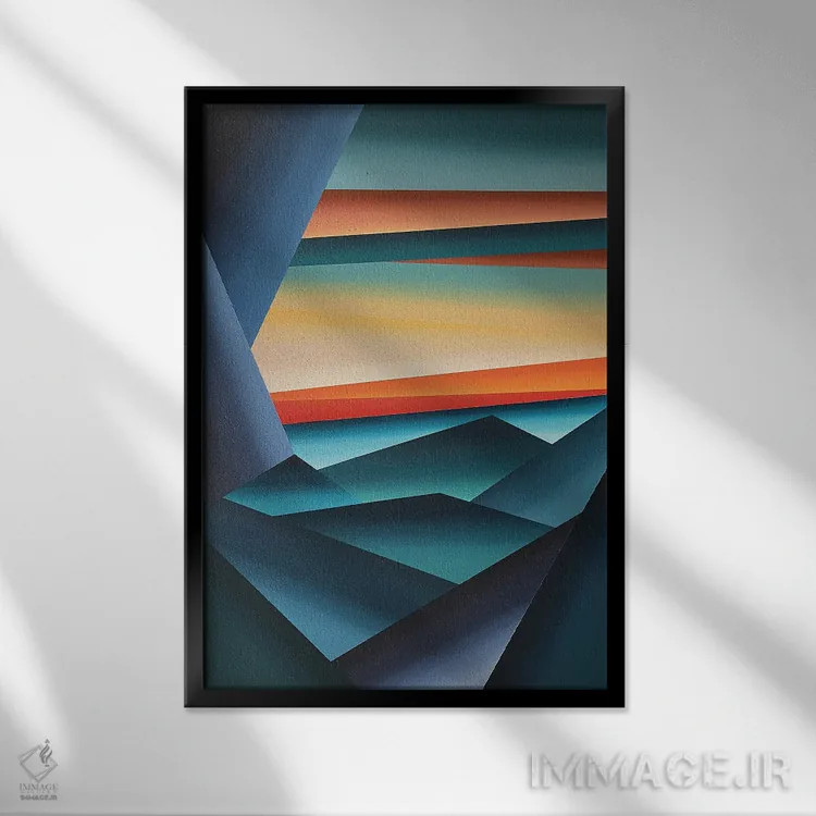 تابلو انتزاعی از من عبور کن III اثر شوشانیک کاراپتیان - نمای قابدار مشکی