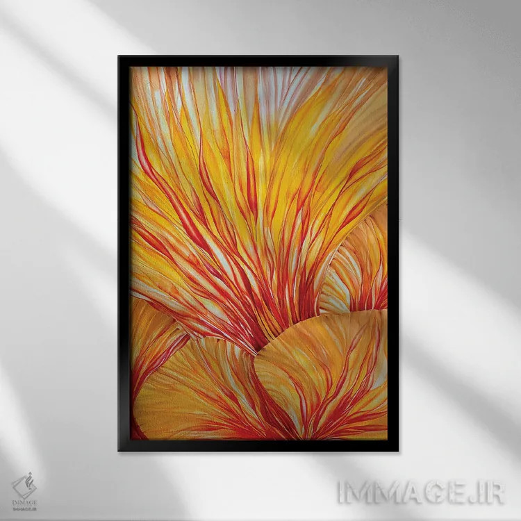 تابلو انتزاعی قارچ اثر شوشانیک کاراپتیان - نمای قابدار مشکی