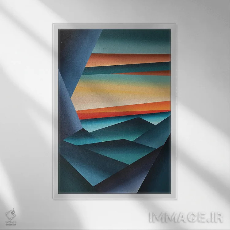 تابلو انتزاعی از من عبور کن III اثر شوشانیک کاراپتیان - نمای قابدار سفید