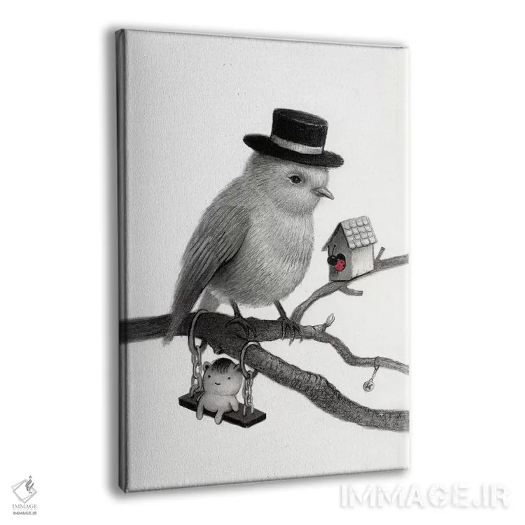 تابلو دکوراتیو جیرو اثر کریستین آدام - نمای پرسپکتیو محصول