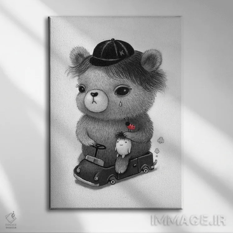 تابلو دکوراتیو آکمی اثر کریستین آدام - نمای روبهرو روی دیوار