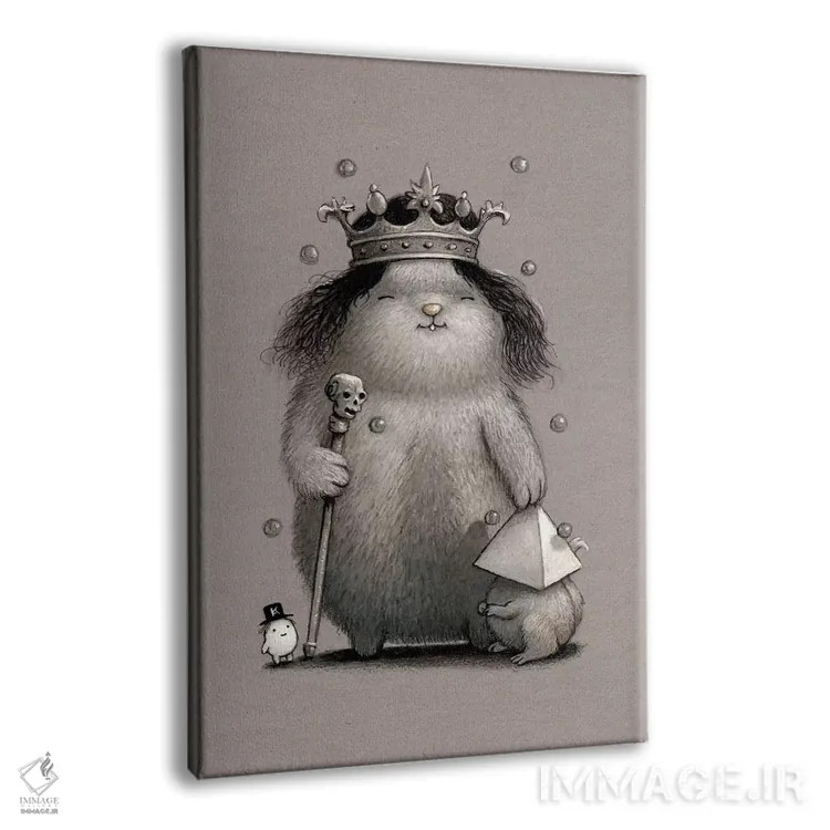 تابلو دکوراتیو پادشاه کیهان اثر کریستین آدام - نمای پرسپکتیو محصول