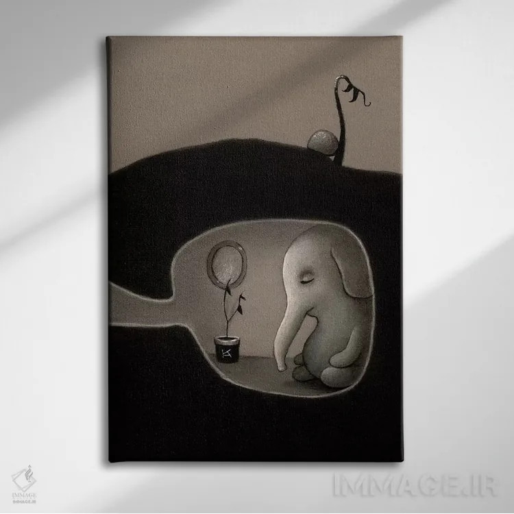 تابلو دکوراتیو یک چرت کوتاه اثر کریستین آدام - نمای روبهرو روی دیوار