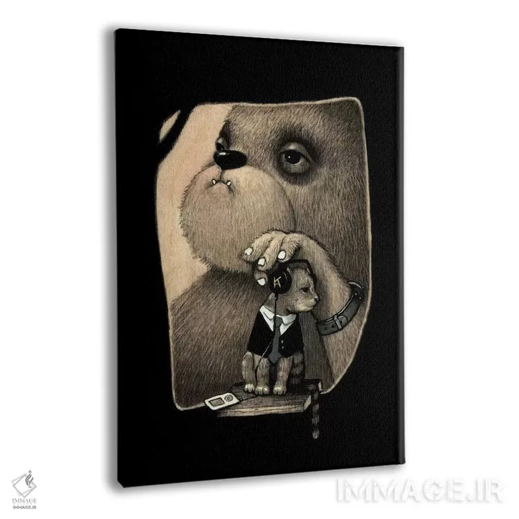 تابلو دکوراتیو در حال و هوای احساسی اثر کریستین آدام - نمای پرسپکتیو محصول