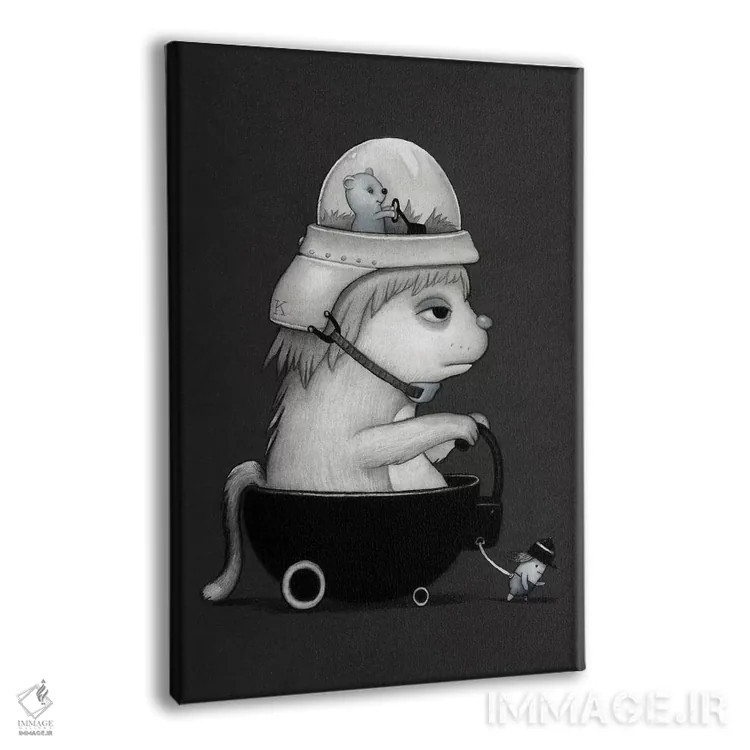 تابلو دکوراتیو هیروکی اثر کریستین آدام - نمای پرسپکتیو محصول