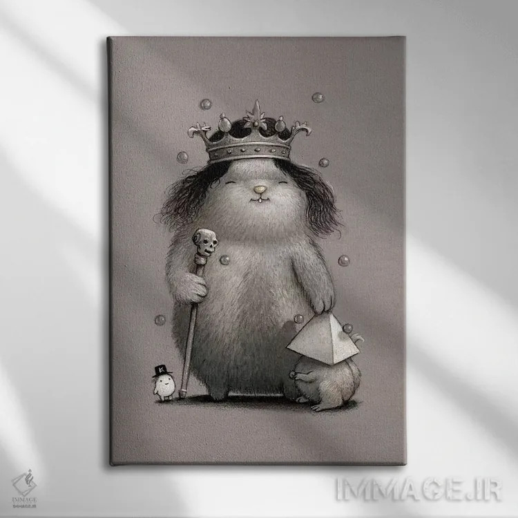 تابلو دکوراتیو پادشاه کیهان اثر کریستین آدام - نمای روبهرو روی دیوار