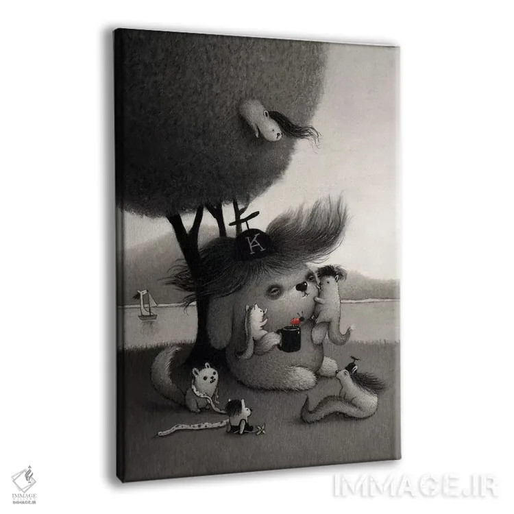 تابلو دکوراتیو کیچیرو اثر کریستین آدام - نمای پرسپکتیو محصول