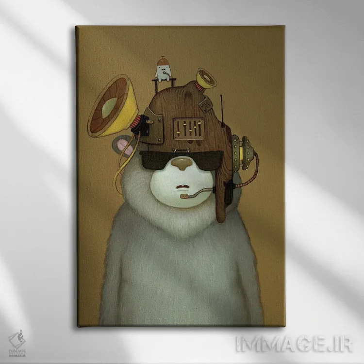 تابلو دکوراتیو کلاه کارائوکه اثر کریستین آدام - نمای روبهرو روی دیوار