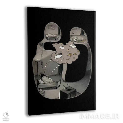 تابلو دکوراتیو رویای کارتونی اثر کریستین آدام - نمای پرسپکتیو محصول