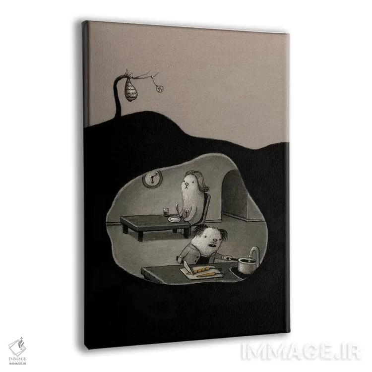 تابلو دکوراتیو نزدیک به شام اثر کریستین آدام - نمای پرسپکتیو محصول