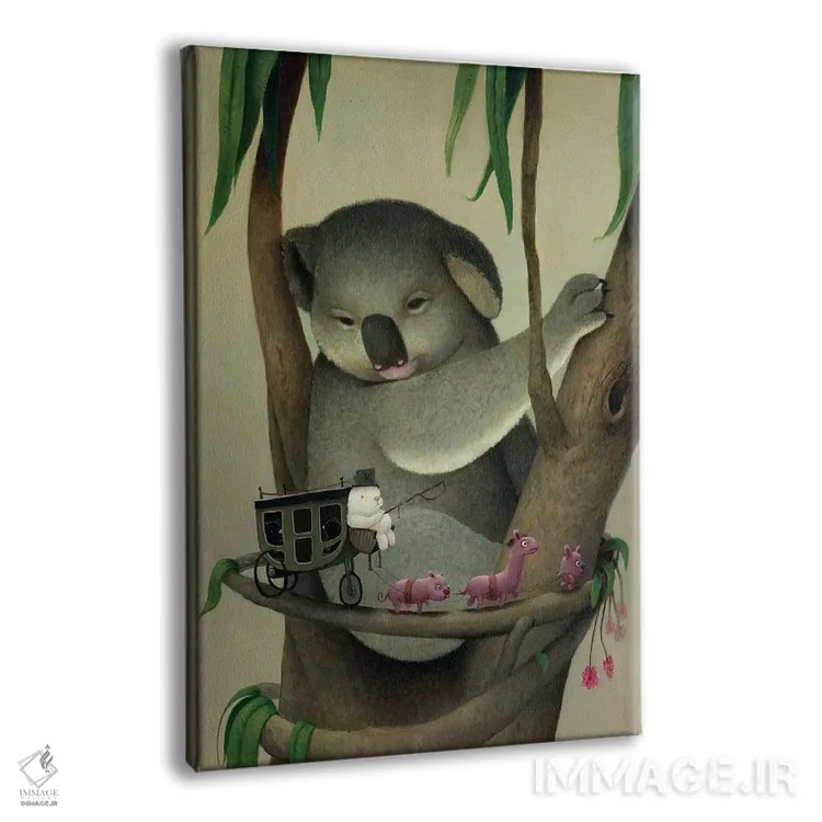 تابلو دکوراتیو کوالا اثر کریستین آدام - نمای پرسپکتیو محصول