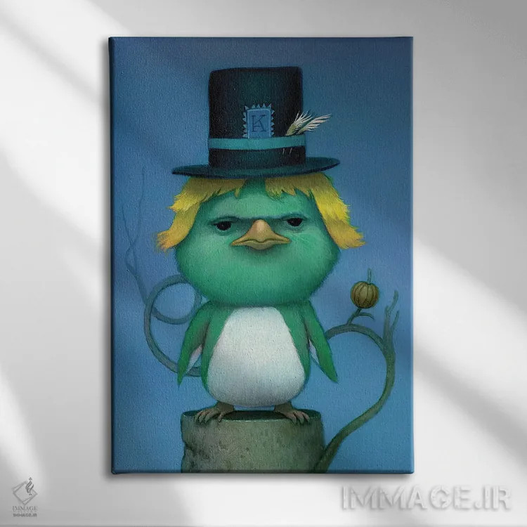 تابلو دکوراتیو کیوی اثر کریستین آدام - نمای روبهرو روی دیوار