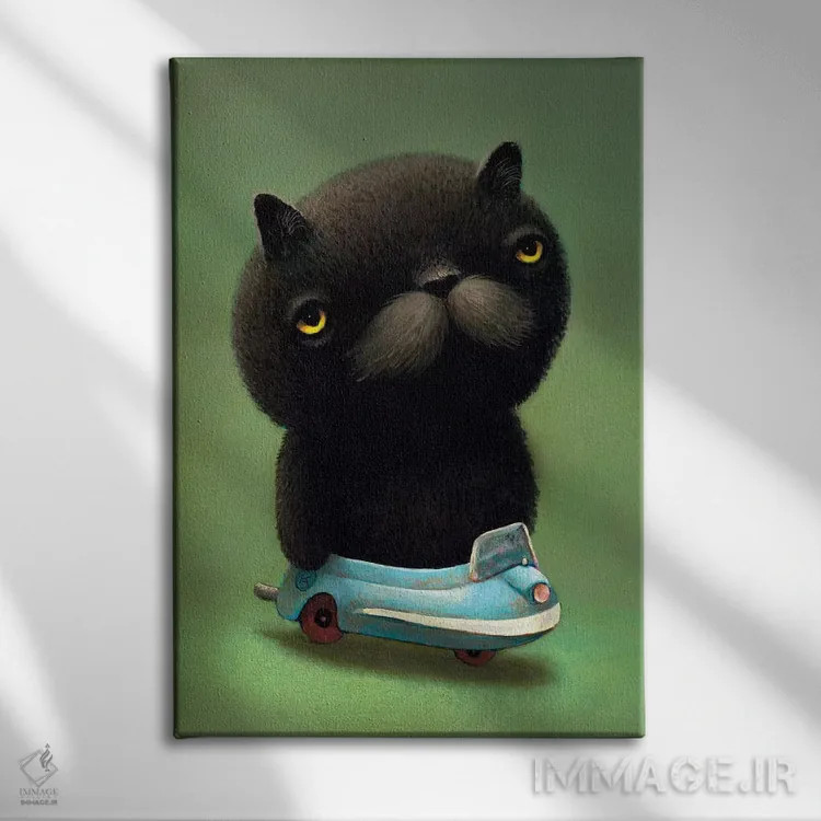 تابلو دکوراتیو شیرین بیان اثر کریستین آدام - نمای روبهرو روی دیوار