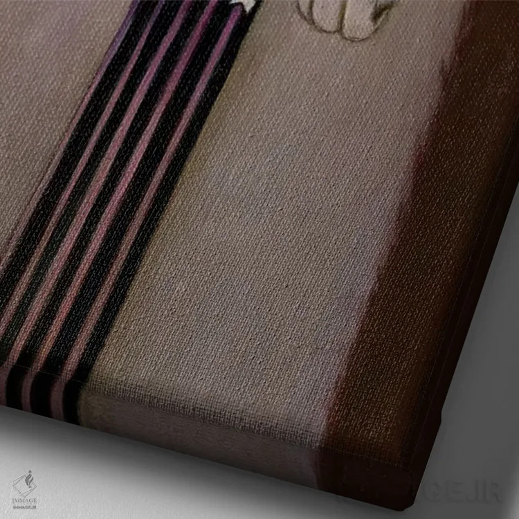 تابلو دکوراتیو فلوکو اثر کریستین آدام - نمای نزدیک بافت بوم