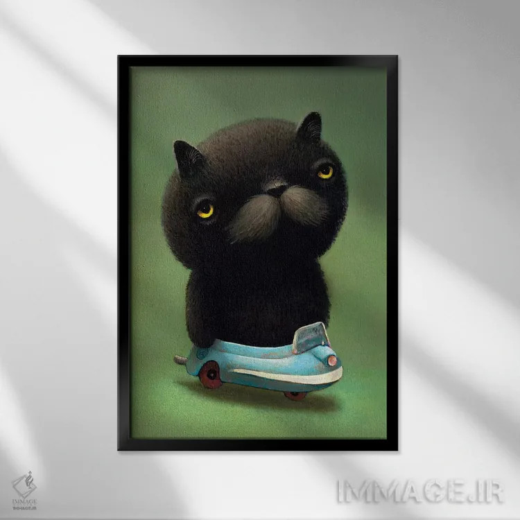 تابلو دکوراتیو شیرین بیان اثر کریستین آدام - نمای قابدار مشکی