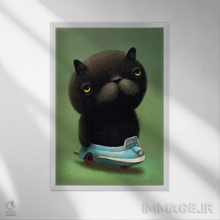 تابلو دکوراتیو شیرین بیان اثر کریستین آدام - نمای قابدار سفید