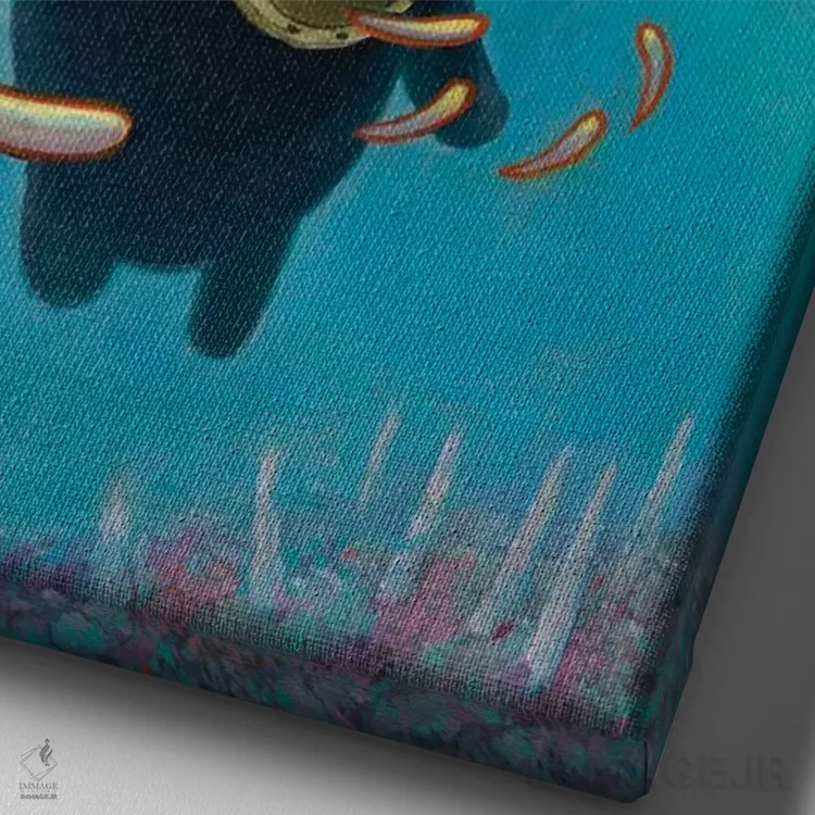 تابلو دکوراتیو کوی اثر کریستین آدام - نمای نزدیک بافت بوم