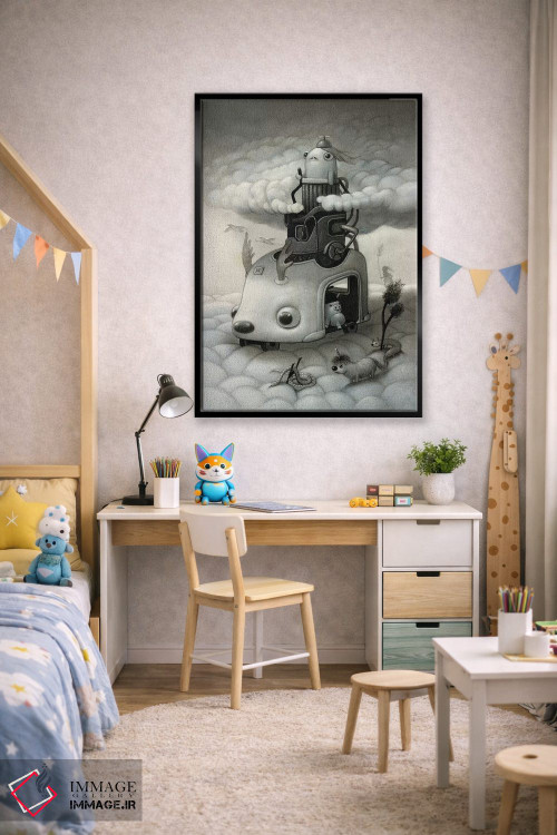 تابلو دکوراتیو خزنده ابرها اثر کریستین آدام - D2B