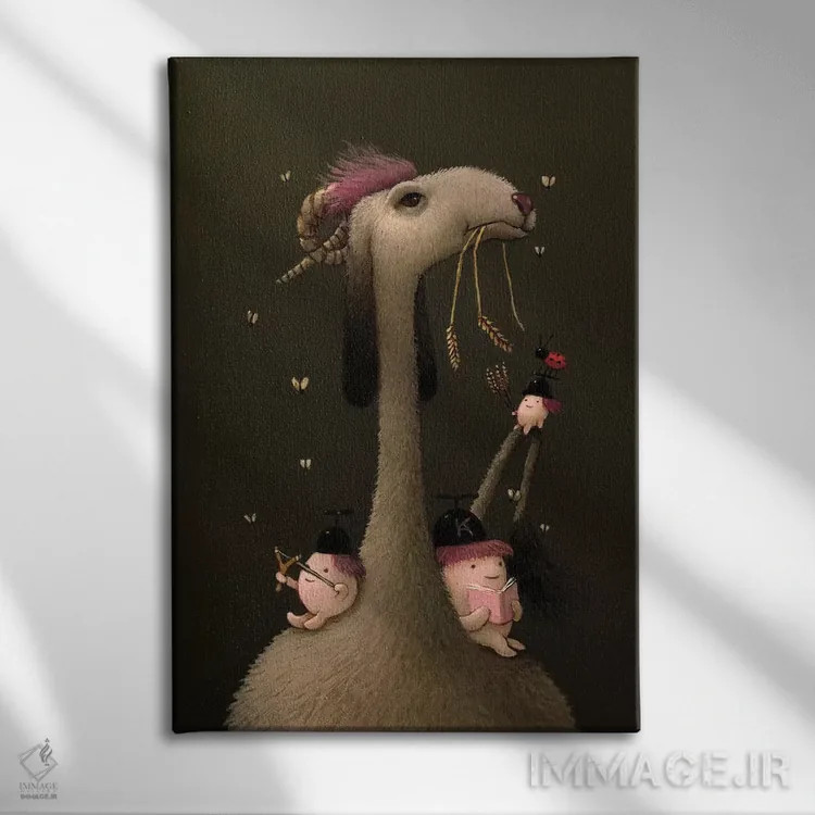 تابلو دکوراتیو میچیکو اثر کریستین آدام - نمای روبهرو روی دیوار