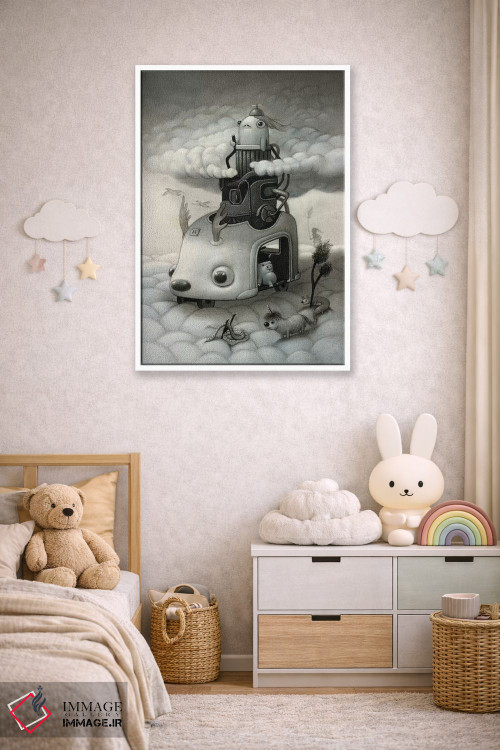 تابلو دکوراتیو خزنده ابرها اثر کریستین آدام - D4W