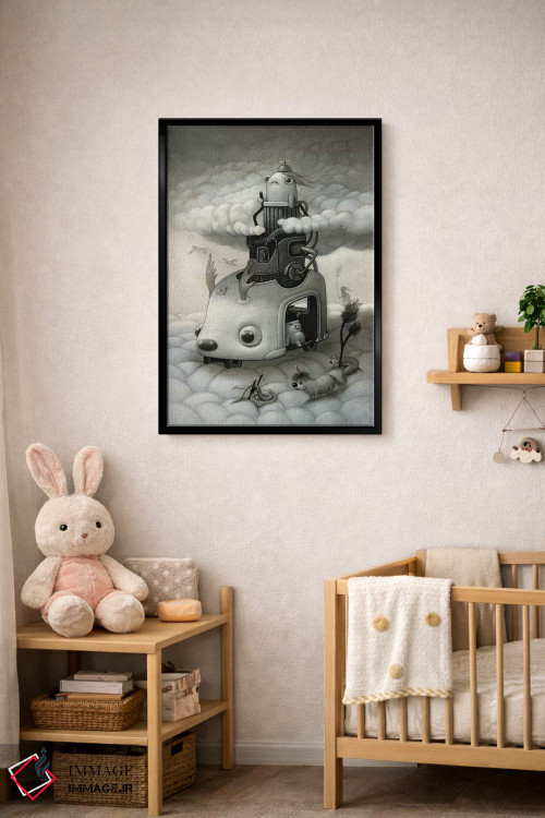 تابلو دکوراتیو خزنده ابرها اثر کریستین آدام - D6B