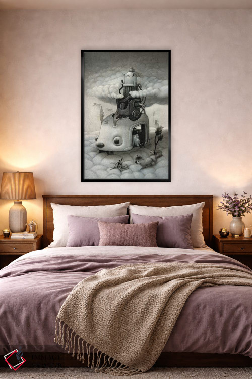 تابلو دکوراتیو خزنده ابرها اثر کریستین آدام - D5B