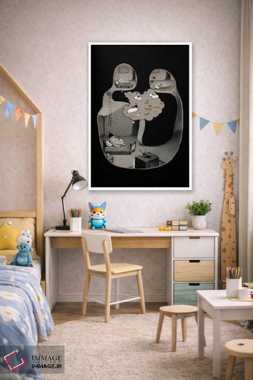 تابلو دکوراتیو رویای کارتونی اثر کریستین آدام - D1W