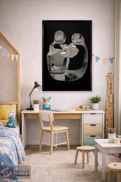 تابلو دکوراتیو رویای کارتونی اثر کریستین آدام - D2B