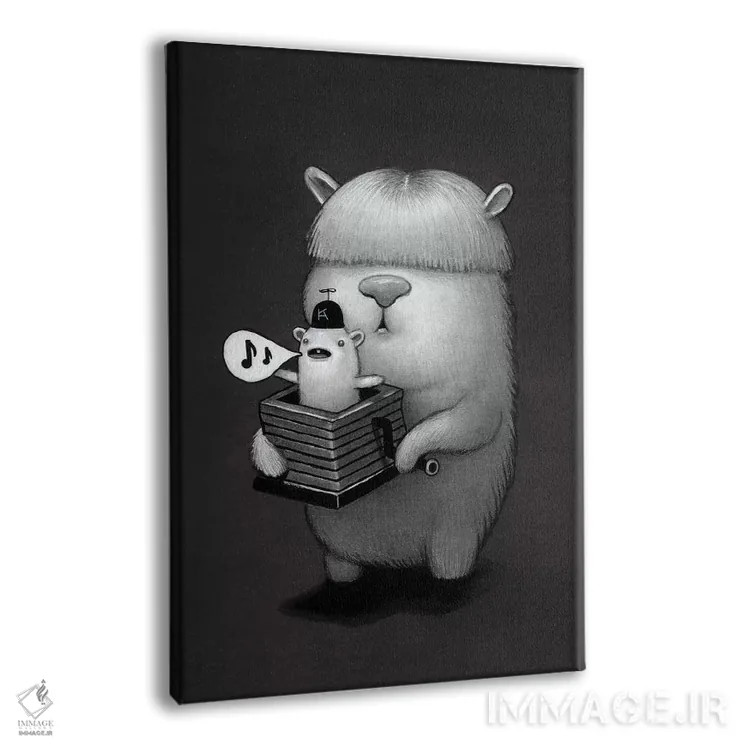 تابلو دکوراتیو جعبه موسیقی اثر کریستین آدام - نمای پرسپکتیو محصول