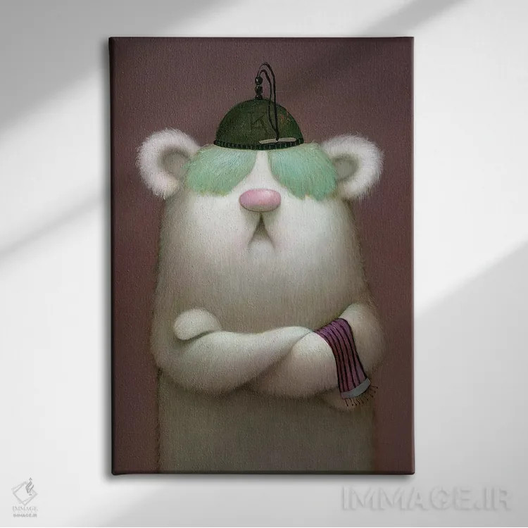 تابلو دکوراتیو دلقک رودئو اثر کریستین آدام - نمای روبهرو روی دیوار