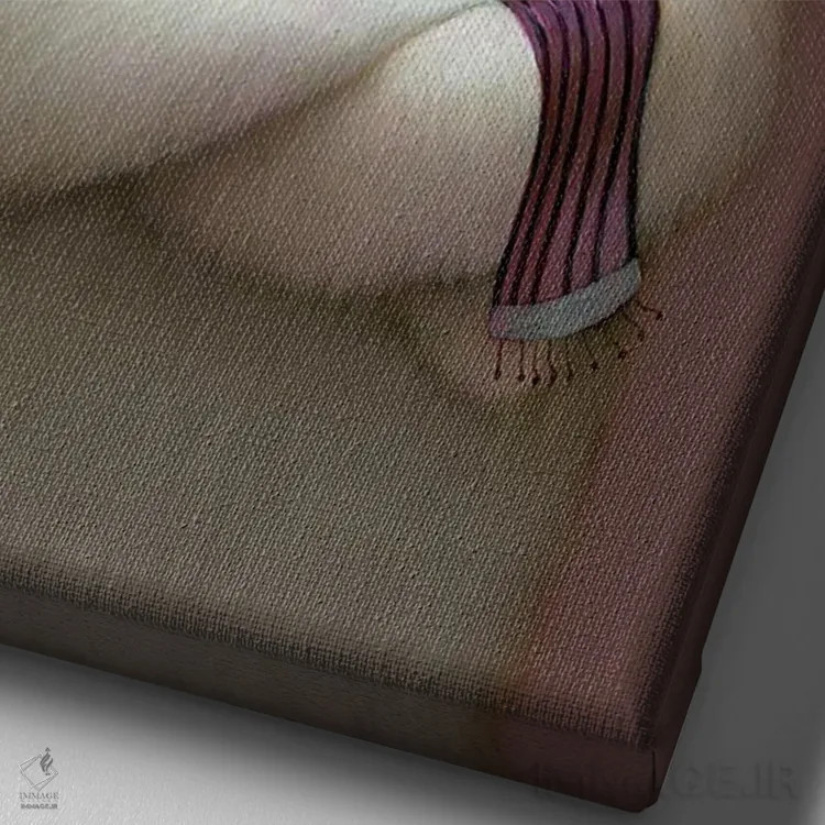 تابلو دکوراتیو دلقک رودئو اثر کریستین آدام - نمای نزدیک بافت بوم