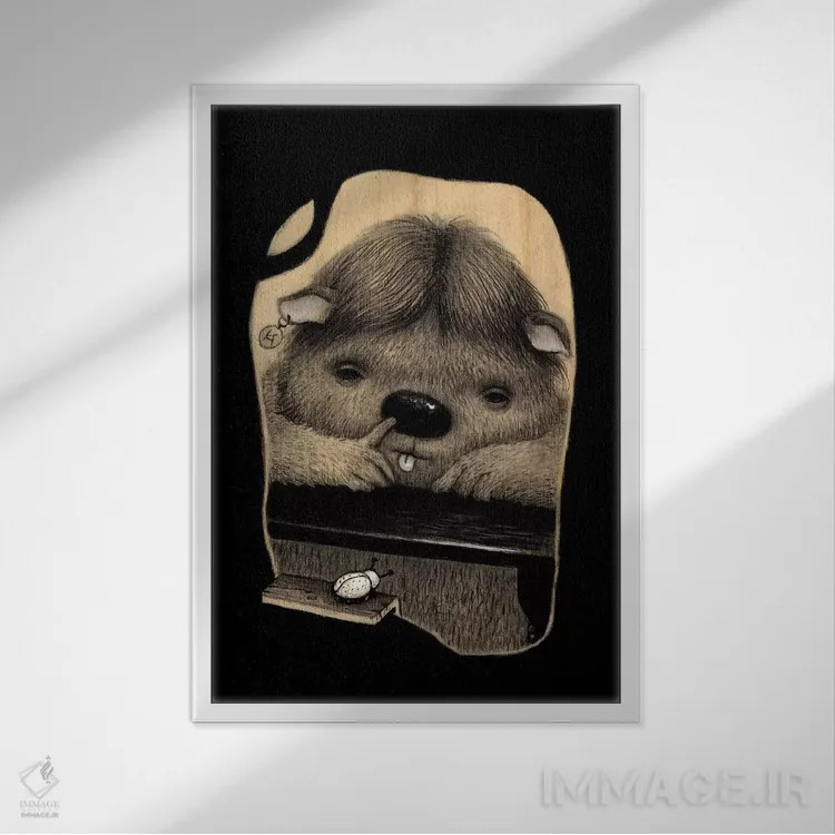 تابلو دکوراتیو بی حوصلگی یک شنبه اثر کریستین آدام - نمای قابدار سفید