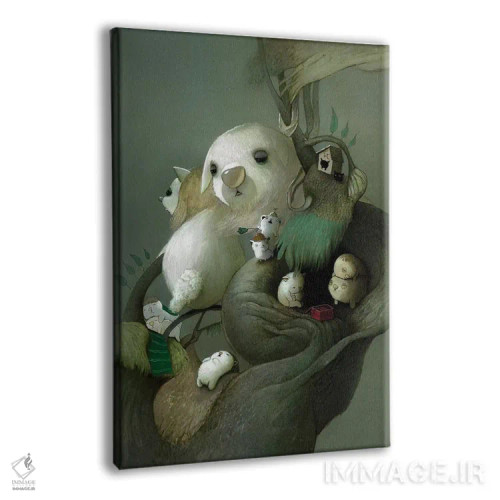 تابلو دکوراتیو بیدار کردن چارلی ها اثر کریستین آدام - نمای پرسپکتیو محصول