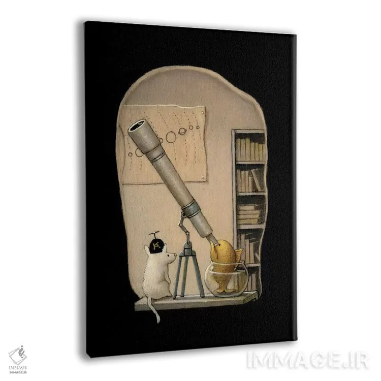 تابلو دکوراتیو ستاره شناس جوان اثر کریستین آدام - نمای پرسپکتیو محصول