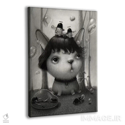 تابلو دکوراتیو پسران حبابی اثر کریستین آدام - نمای پرسپکتیو محصول