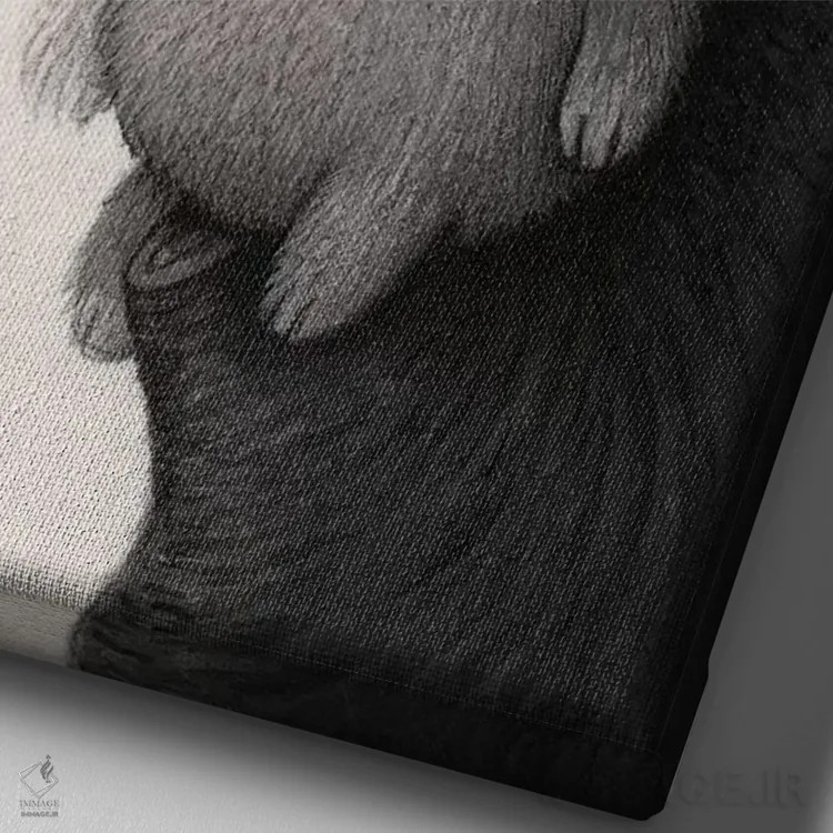 تابلو دکوراتیو نائوزومی اثر کریستین آدام - نمای نزدیک بافت بوم