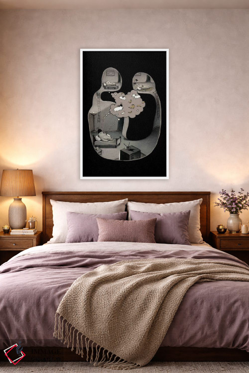 تابلو دکوراتیو رویای کارتونی اثر کریستین آدام - D3W