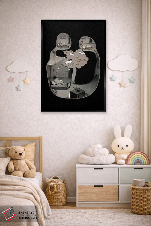 تابلو دکوراتیو رویای کارتونی اثر کریستین آدام - D5B