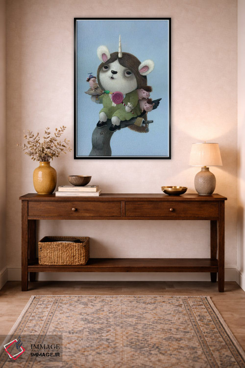 تابلو دکوراتیو اردک لیس اثر کریستین آدام - D6B