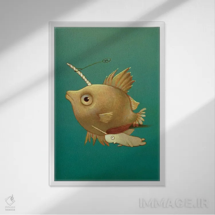 تابلو دکوراتیو ریف هوپر اقیانوس اطلس با خار اثر کریستین آدام - نمای قابدار سفید