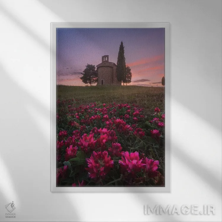 تابلو دکوراتیو بهار در توسکانی XIII اثر دنیل کردان - نمای قابدار سفید