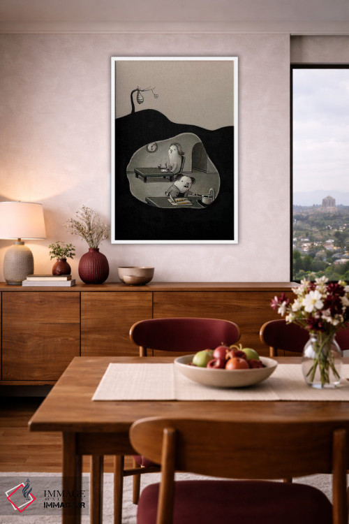 تابلو دکوراتیو نزدیک به شام اثر کریستین آدام - D5W