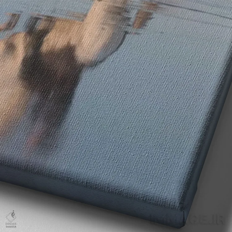 تابلو دکوراتیو فرشتگان سفید کامارگ IV اثر دنیل کردان - نمای نزدیک بافت بوم