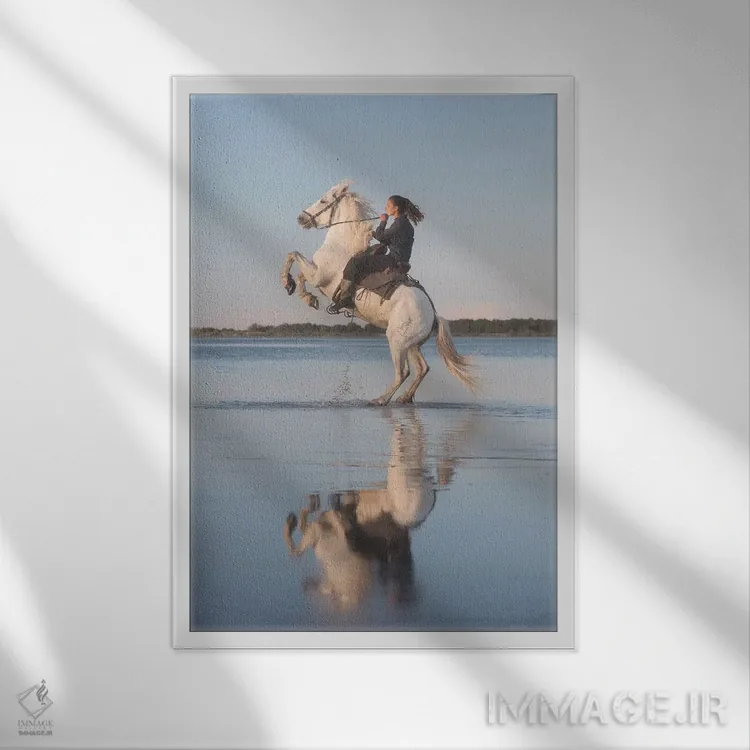 تابلو دکوراتیو فرشتگان سفید کامارگ IV اثر دنیل کردان - نمای قابدار سفید