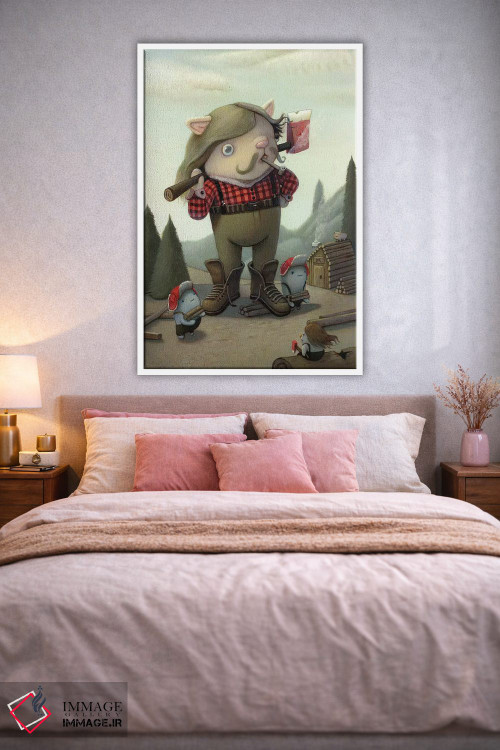 تابلو دکوراتیو هیزم شکن اثر کریستین آدام - D1W