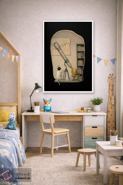 تابلو دکوراتیو ستاره شناس جوان اثر کریستین آدام - D1W