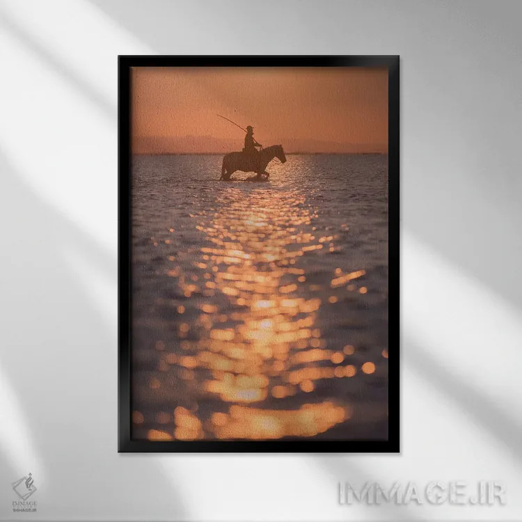 تابلو دکوراتیو فرشتگان سفید کامارگ XXV اثر دنیل کردان - نمای قابدار مشکی