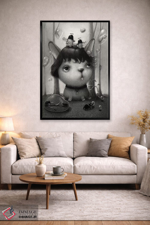 تابلو دکوراتیو پسران حبابی اثر کریستین آدام - D3B